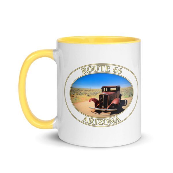 Route 66 Arizona – Antique Car Coffee Mug – 11oz & 15oz – Nostalgic Road Trip Gift - Image 4