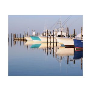 Fishing Boats at Oregon Inlet Marina on the Outer Banks of North Carolina – Coastal Nautical Fine Art Print for Beach and Maritime Décor