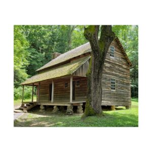 Cades Cove Pioneer Log Cabin in Great Smoky Mountains National Park – Historic Appalachian Homestead Fine Art Wall Décor – Rustic Cabin Landscape Photography on 300 gsm Paper