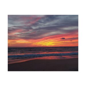 Sunrise Over the Atlantic Ocean on the Outer Banks of North Carolina – Colorful Coastal Seascape Matte Print
