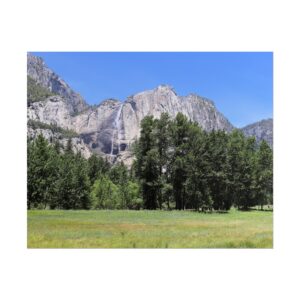 Yosemite Falls and Meadow – Yosemite National Park Matte Print | California Waterfall Landscape Wall Art | Sierra Nevada Nature Photography