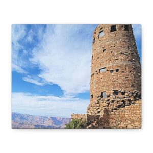 Desert View Watchtower – Wrapped Canvas Wall Art | Grand Canyon National Park Print | Arizona Southwest Landscape Home Decor