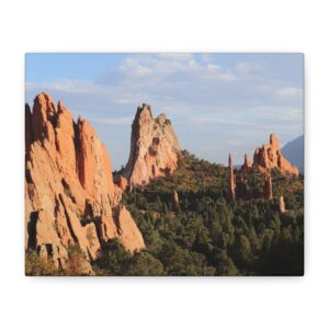 Garden of the Gods Wrapped Canvas Wall Art – Colorado Springs Red Rock Landscape Photography – Rocky Mountains Home Décor – Southwest Nature Print