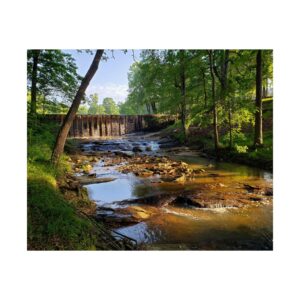 Fine Art Print of Waterfall and Stream in Central North Carolina – Scenic Nature Photography on Archival 300 gsm Paper