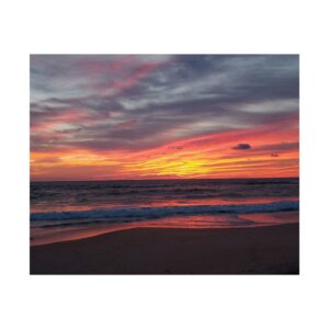 Outer Banks Sunrise in Kitty Hawk, North Carolina – Atlantic Ocean Seascape Coastal Wall Art Fine Art Print