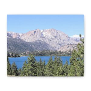June Lake – Wrapped Canvas Wall Art | Eastern Sierra Mountain Landscape Print | California Lake and Forest Home Decor