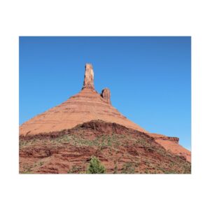 Castle Valley Moab Utah Wall Art Print – Red Rock Desert Landscape Photography of Iconic Sandstone Formations with Blue Sky – Southwest Nature Decor, Travel Adventure Photography Print