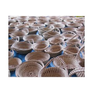 Sweetgrass Baskets at Charleston Market – Handwoven Gullah Geechee Basketry in Historic South Carolina – Matte Print Wall Art