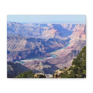 Colorado River – Wrapped Canvas Wall Art | Grand Canyon National Park Print | Southwest Canyon Landscape | Arizona Nature Decor