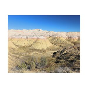Yellow Mounds Badlands National Park South Dakota Matte Photography Print – Scenic Landscape Wall Art of Vibrant Geologic Formations & Prairie Grasslands, National Park Décor, Travel Photography