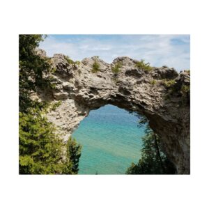 Arch Rock on Mackinac Island Fine Art Print – Lake Huron Scenic Photography – Michigan Landmark Nature Wall Décor – Premium 300 gsm (Unframed)