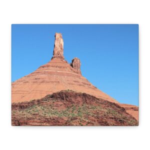 Castle Valley Moab Utah Canvas Wall Art – Large Red Rock Southwest Landscape Photography, Desert Canyon Sandstone Spire Decor – Gallery Wrapped Canvas Print