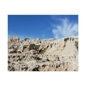 Sandstone Buttes and Dramatic Rock Formations at Badlands National Park, South Dakota – Scenic Landscape Nature Photography Print