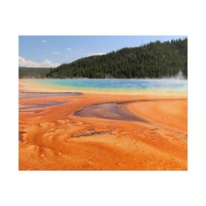 Grand Prismatic Spring Wall Art Print | Vibrant Hot Spring Photography | Yellowstone National Park Fine Landscape Nature Décor | Scenic Travel Photography Print on 200gsm Matte Paper