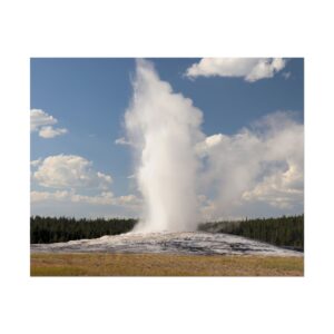 Old Faithful Geyser at Yellowstone National Park Wall Art | Matte Photography Print on 200gsm Paper | Nature & Travel Decor