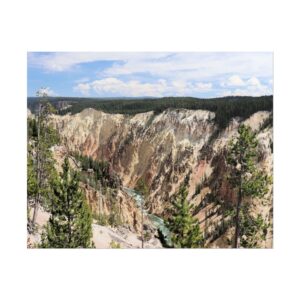 Grand Canyon of the Yellowstone National Park Photography Print – Scenic River Canyon Wall Art, Nature Landscape Home Décor Poster on Premium Matte 200gsm Paper