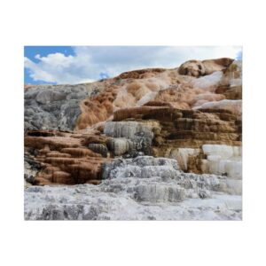 Mammoth Hot Springs Yellowstone National Park Scenic Photography Print | Geothermal Terraces Nature Wall Art | Vibrant Landscape Photography Décor for Home, Office, or Cabin | Matte Print 200gsm
