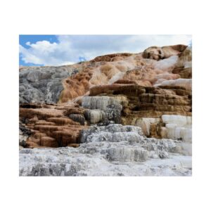 Mammoth Hot Springs Yellowstone National Park Fine Art Photography Print | Geothermal Terraces Wall Décor | Nature Landscape Photography for Rustic Cabin, Home, or Office | 300gsm Archival Paper