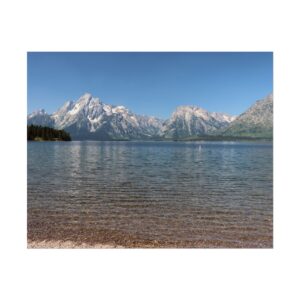 Jackson Lake with Grand Teton Mountains – Scenic National Park Photography Wall Art – Nature Landscape Print – Wyoming Travel Décor – 200 gsm Matte Finish Poster