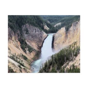 Lower Yellowstone Falls Matte Wall Art Print | Yellowstone National Park Scenic Waterfall Nature Photography | 200gsm Premium Paper Unframed Décor for Living Room, Office, or Cabin