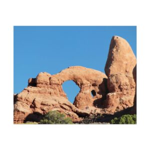 Turret Arch at Arches National Park, Moab Utah – Scenic Red Rock Desert Landscape Photography Wall Art – Canyonlands Southwest Nature Print
