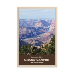 Colorado River Grand Canyon National Park Vintage Travel Poster – Retro Wall Art Print, Scenic Landscape Decor, Unframed Matte Paper Poster – Perfect for Home, Office, or Gift