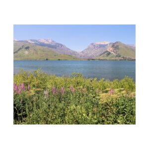 Fine Art Photography Print of Jackson Lake with Summer Wildflowers at Grand Teton National Park – Mountain Landscape Wall Décor on Heavy 300gsm Paper