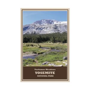 Tuolumne Meadows Yosemite National Park Vintage Travel Poster – Retro Wall Art Print, Scenic Mountain Landscape Decor, Unframed Matte Paper Poster – Perfect Gift for Hikers & Nature Lovers