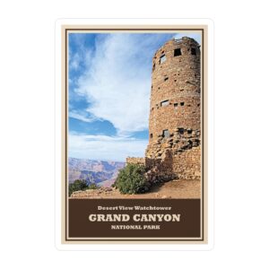 Desert View Watchtower Grand Canyon National Park Sticker – Scenic Southwest Landmark Vinyl Decal | GentleSeas Nature Travel Collection | Waterproof, UV-Resistant, Removable Adventure Sticker