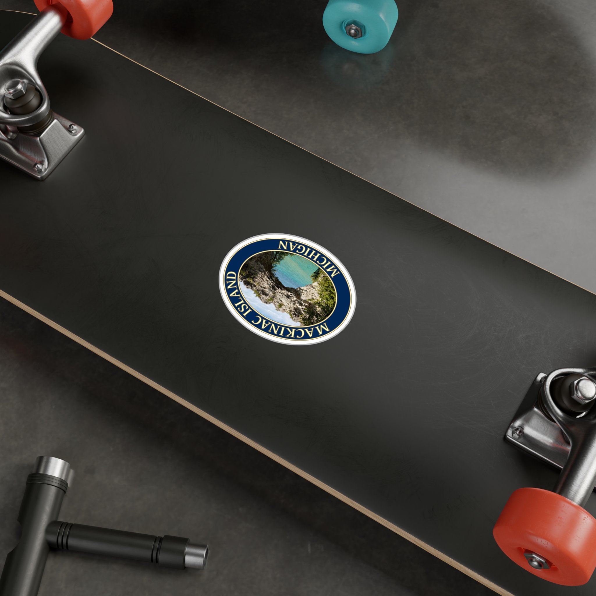 Mackinac Island Michigan Sticker – Arch Rock Scenic Overlook Vinyl Decal | GentleSeas Great Lakes Collection | Water-Resistant, UV-Resistant, Removable Sticker | Supports Mackinac Island State Park - Image 4