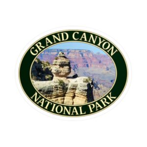 Grand Canyon National Park Oval Sticker – Duck Rock Scenic Vinyl Decal | GentleSeas Nature Travel Collection | Waterproof, UV-Resistant, Removable National Park Sticker