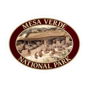 Mesa Verde National Park Sticker – Cliff Palace Ancient Puebloan Dwellings Vinyl Decal | GentleSeas Heritage Collection | Water-Resistant, UV-Resistant, Removable Sticker | Supports Park Preservation