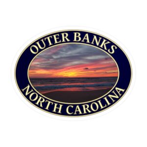 Kitty Hawk Sunrise Sticker – Outer Banks North Carolina Ocean Horizon | GentleSeas Coastal Collection | Water-Resistant, UV-Resistant Vinyl Decal | Beach Lover Gift | Supports Outer Banks Conservation