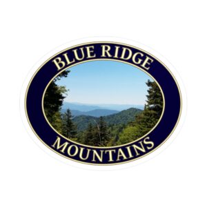Blue Ridge Mountains Sticker – Scenic Overlook in North Carolina | GentleSeas Mountain Collection | Water-Resistant, UV-Resistant Vinyl Decal | Appalachian Trail Gift | Supports Blue Ridge Preservation