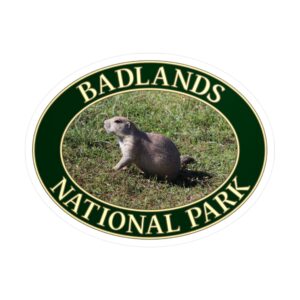 Prairie Dog at Badlands National Park Vinyl Sticker – Wildlife Decal for Nature Lovers | Waterproof, UV-Resistant, Durable Collectible Supporting Badlands Conservation