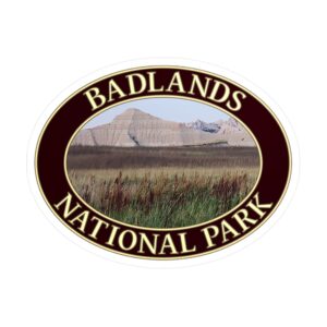 Reeds at Badlands National Park Vinyl Sticker – Scenic Prairie Landscape Decal | Waterproof, UV-Resistant Park Souvenir Supporting Badlands Conservation & Outdoor Adventure