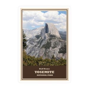 Half Dome Yosemite National Park Sticker – Iconic Granite Landmark Vinyl Decal | GentleSeas Nature Travel Collection | Waterproof, UV-Resistant, Removable Sticker | Supports Yosemite Preservation