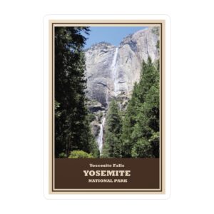 Yosemite Falls Yosemite National Park Sticker – Majestic Waterfall Landscape Vinyl Decal | GentleSeas Nature Travel Collection | Waterproof, UV-Resistant, Removable Sticker | Supports Yosemite