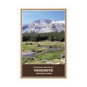 Tuolumne Meadows Yosemite National Park Sticker – High Sierra Alpine Landscape Vinyl Decal | GentleSeas Nature Travel Collection | Waterproof, UV-Resistant, Removable Sticker | Supports Yosemite