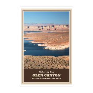 Wahweap Bay Glen Canyon National Recreation Area Sticker – Lake Powell Scenic Vinyl Decal | GentleSeas Nature Travel Collection | Waterproof, UV-Resistant, Removable Sticker | Supports the Park