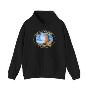 Desert View Watchtower Grand Canyon National Park Pullover Hoodie – Cozy Fleece, Scenic Logo Design, Unisex Adventure Wear