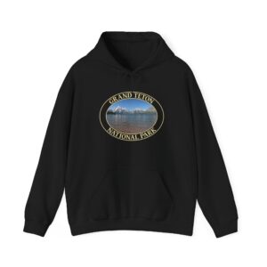Jackson Lake and the Teton Mountains Grand Teton National Park Pullover Hoodie – Scenic Nature Design, Cozy Fleece, Unisex