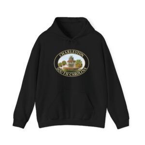 Pineapple Fountain Charleston South Carolina Pullover Hoodie – Iconic Charleston Landmark Cozy Fleece Sweatshirt