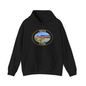 Colorado River Moab Utah Pullover Hoodie – Scenic Red Canyon Landscape, Cozy Fleece Outdoor Sweatshirt