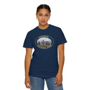 Half Dome Wide Angle Yosemite National Park Garment-Dyed Heavyweight T-Shirt – Scenic Nature Photography, Relaxed Fit, Soft Cotton