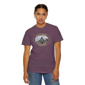 Half Dome Closeup at Yosemite National Park Garment-Dyed Heavyweight T-Shirt – Iconic Nature Photography, Relaxed Fit, Soft Cotton