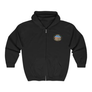 Wide Angle View of the Windows Area at Arches National Park Zipper Hoodie – Scenic Utah Photography, Unisex Fleece, Outdoor Adventure Apparel