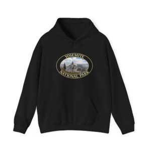 Half Dome Wide Angle Yosemite National Park Pullover Hoodie – Scenic Nature Logo Design, Cozy Fleece, Outdoor Adventure Apparel