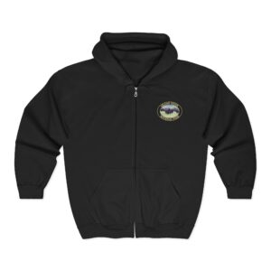 Wild Buffalo Herd Grand Teton National Park Scenic Zipper Hoodie – GentleSeas Original Photography, Unisex Fleece, Multiple Colors