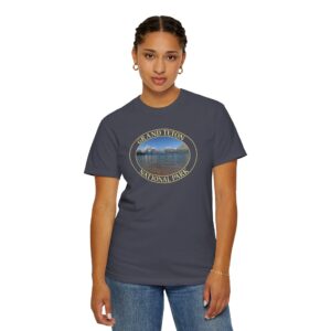 Jackson Lake and the Teton Mountains at Grand Teton National Park, Scenic Photography Garment-Dyed Heavyweight T-Shirt – Relaxed Fit, Soft Ring-Spun Cotton